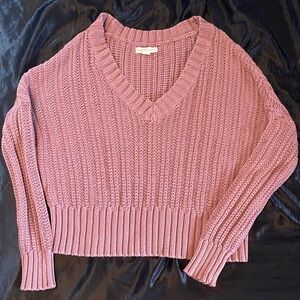 Aeropostale Mauve V-Neck Sweater